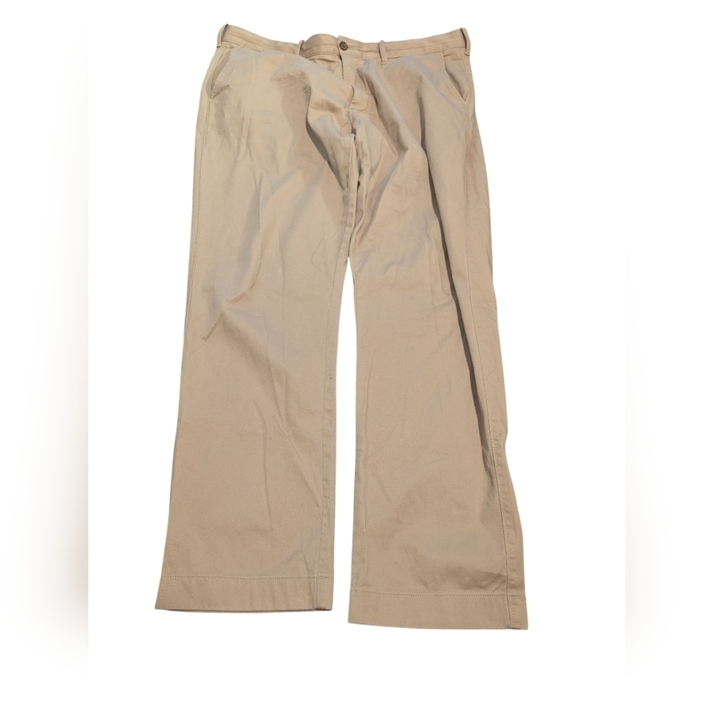 J. Crew ,Flex Straight,Tan Chinos Classic Cotton Blend, Size 38x32